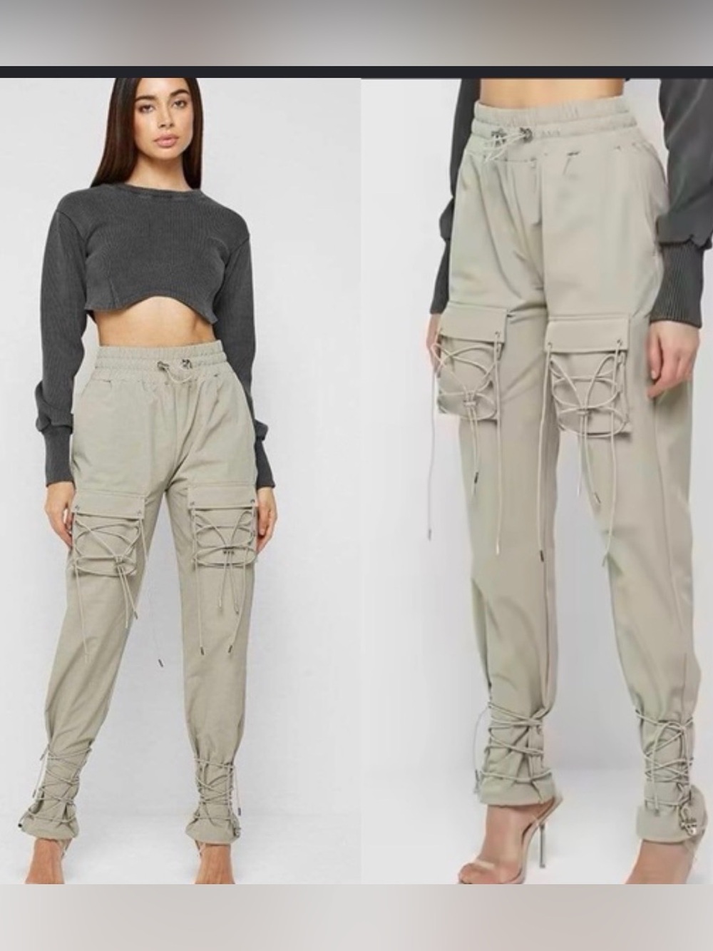 MANIERE DE VOIR Bunjee Cargo
High Rise Trousers Pants
